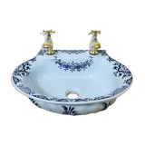 Lavabo de style vieux Rouen peint à la main