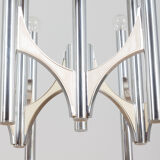 Italian chrome chandelier from Sciolari pendant lamp, 1970