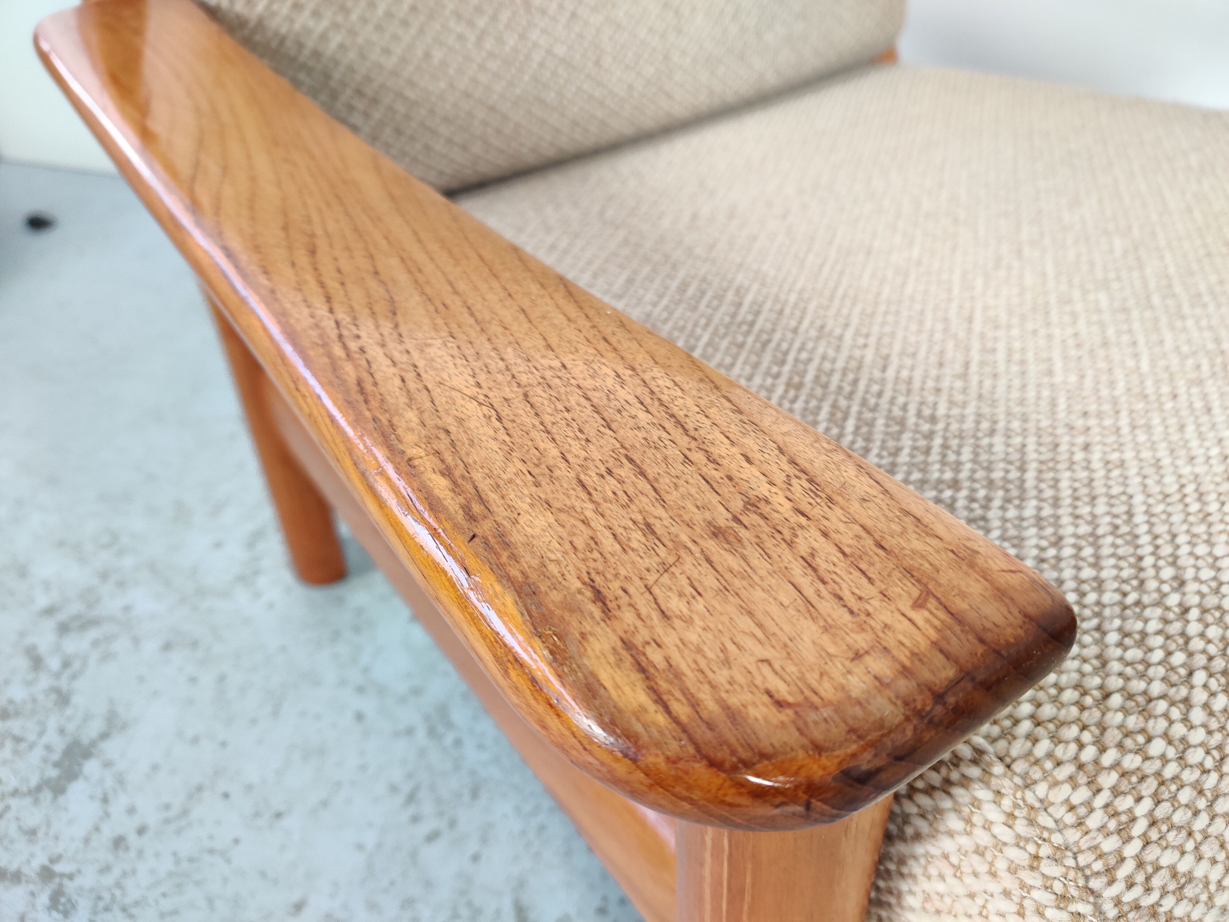 Juul Kristensen teak armchair pair for Glostrup, Denmark 60s