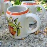 Chic vintage stoneware service campaign Digoin pitcher cup mug handmade