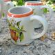 Chic vintage service campaign grès Digoin jug cup mug handmade