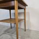 70s Hardwood Coffee Table with Slatted Shelf