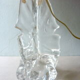 Lamp with free-form bubbled glass base from the 70s