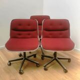 Suite of 3 Charles Pollock office chairs