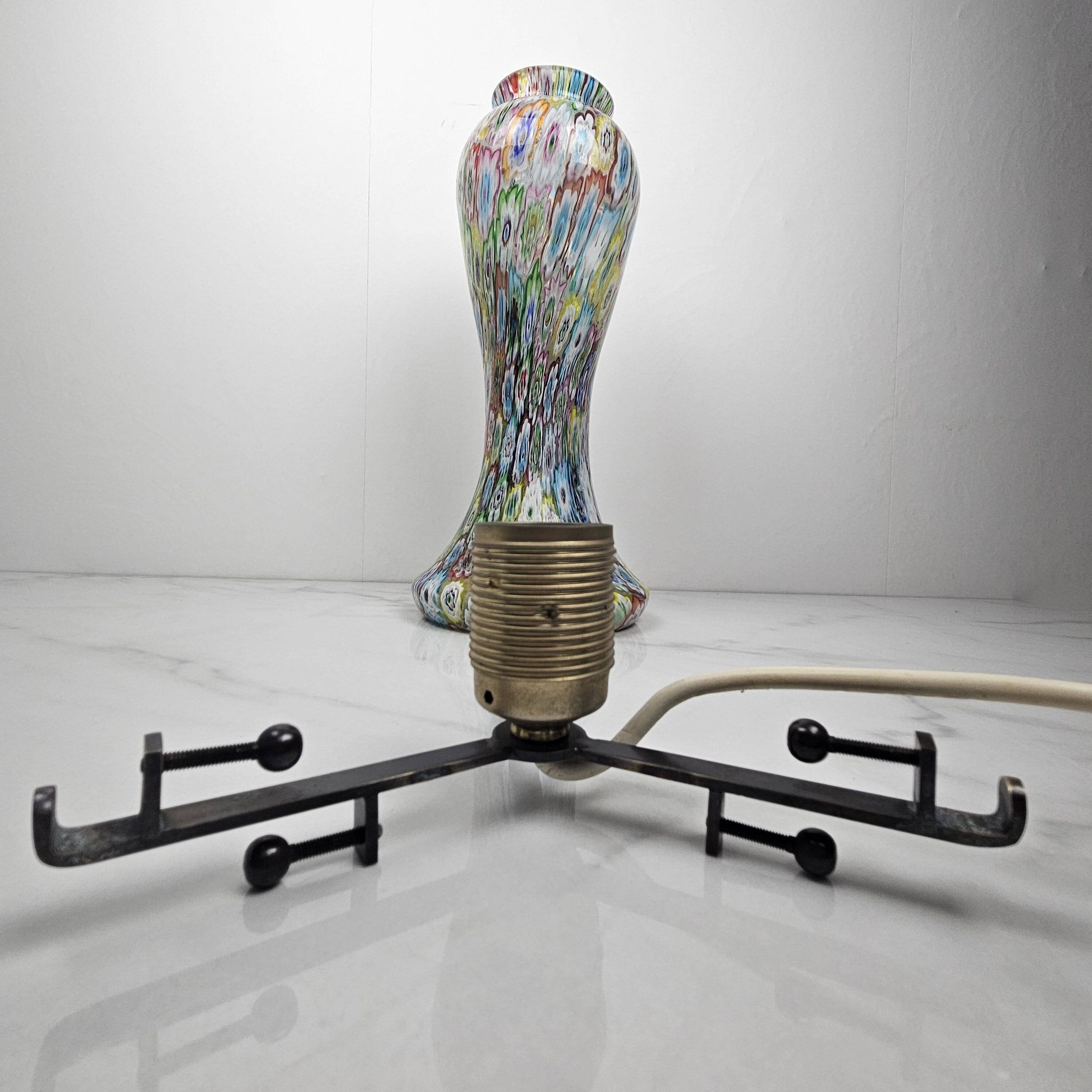 Fratelli Toso "Millefiore" Table Lamp in Murano Glass, Italy 1950's