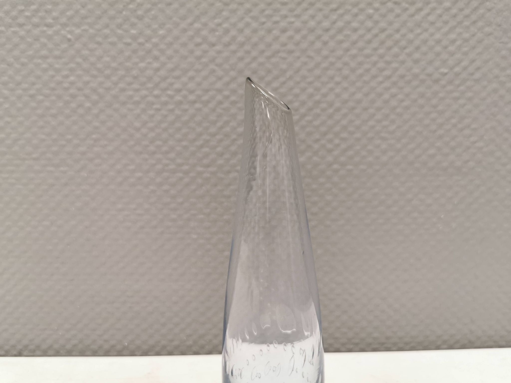 Vase finlandais en verre bleu