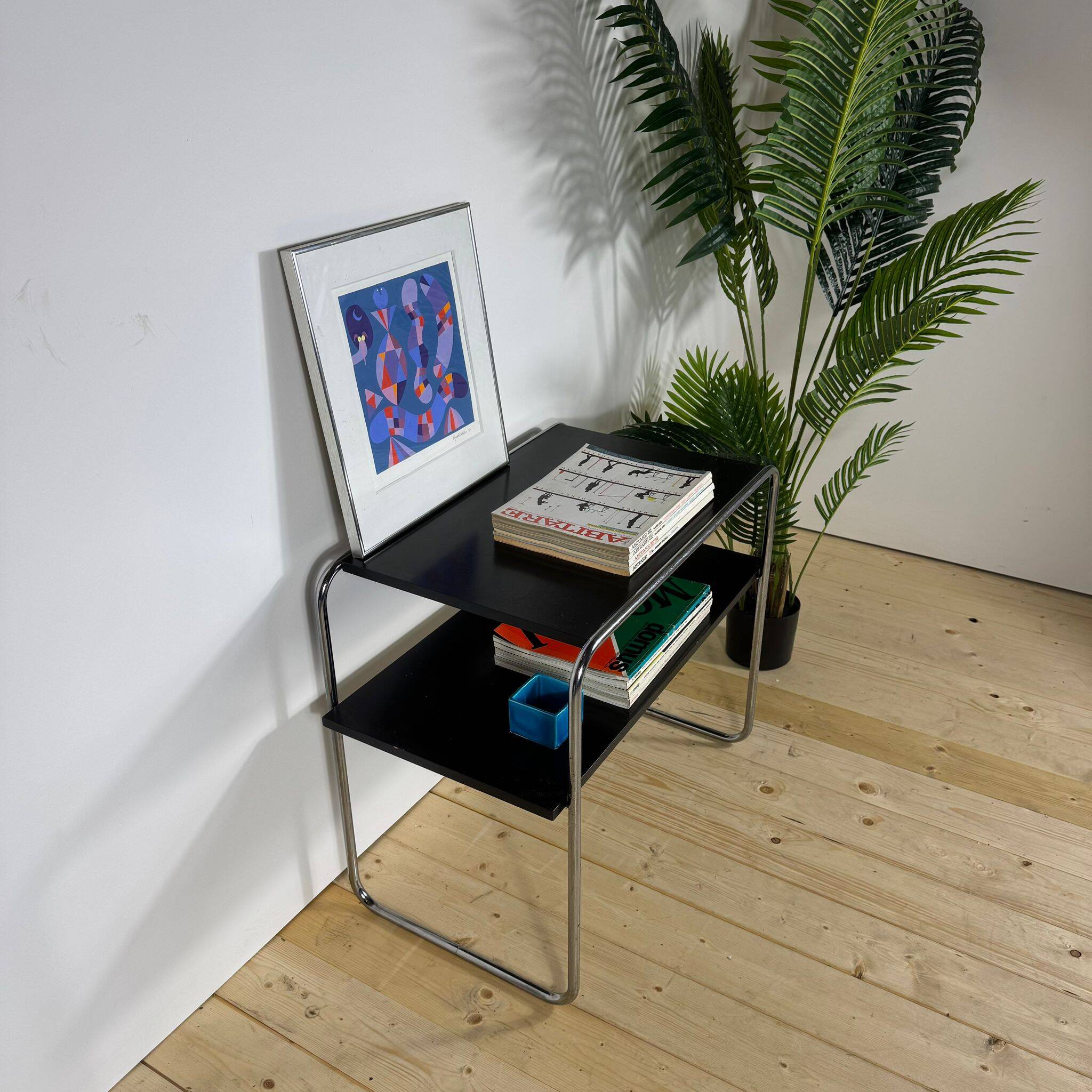 Bauhaus coffee table with two levels by Marcel Breuer for Thonet