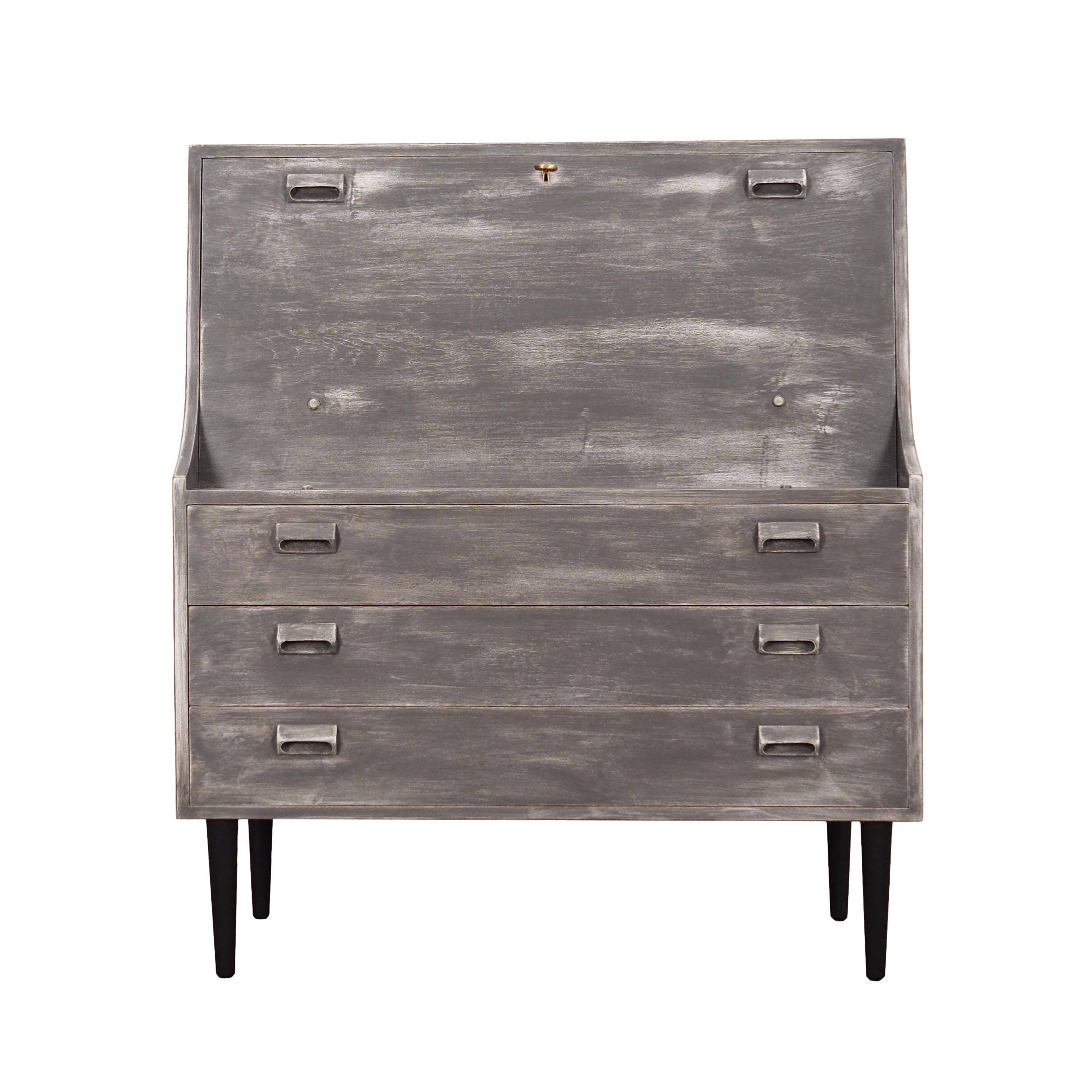 Secrétaire en frêne, design danois, années 1960, designer : Børge Mogensen, fabricant : Søborg Møbler