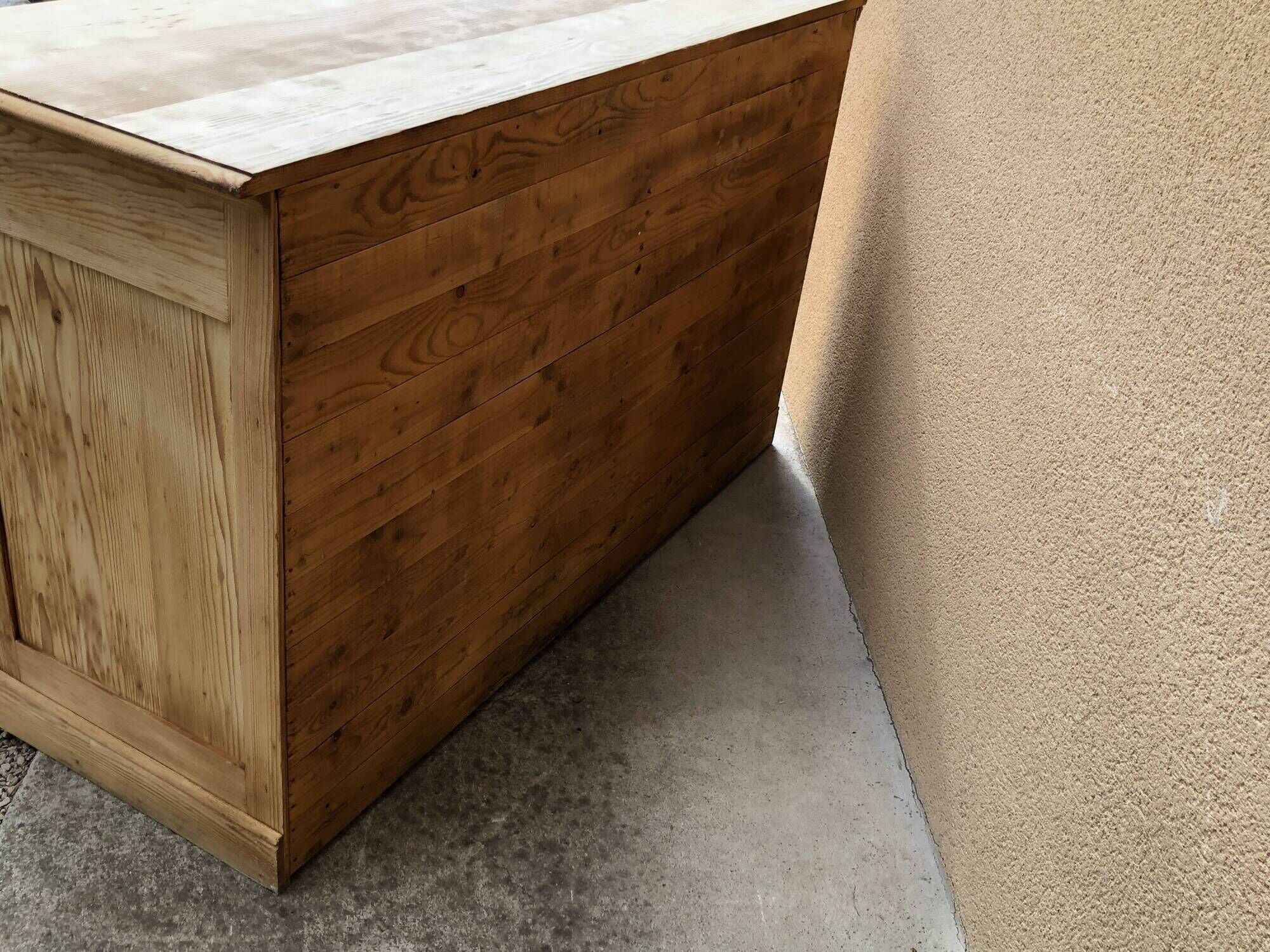Meuble de métier comptoir buffet bahut enfilade bois brut