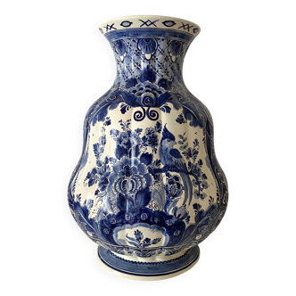 Large Delft vase, hand-painted Dutch vase 38 cm