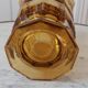 Faceted amber glass vase 70s