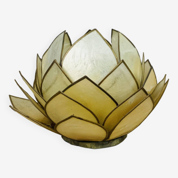 Bougeoir fleur lotus en nacre