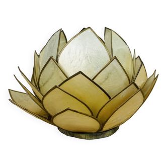 Mother-of-pearl lotus flower candle holder