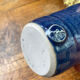 Glazed blue stoneware bonbonnière