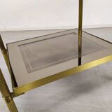 Golden brass sofa end