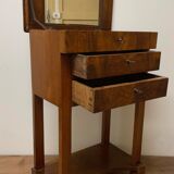 Side table in walnut and veneer, work of the late nineteenth century