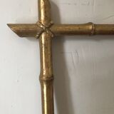 Golden bamboo frame with gold leaf