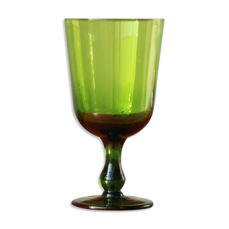 Green glass vase