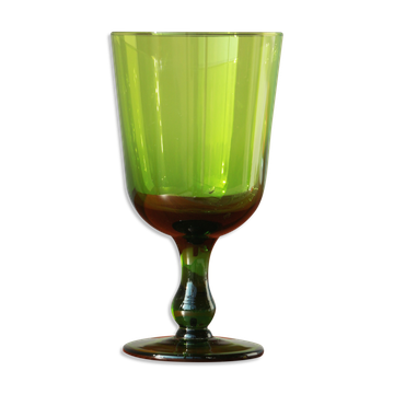 Green glass vase
