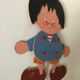 Articulated puppet vintage decoration children's room 60s