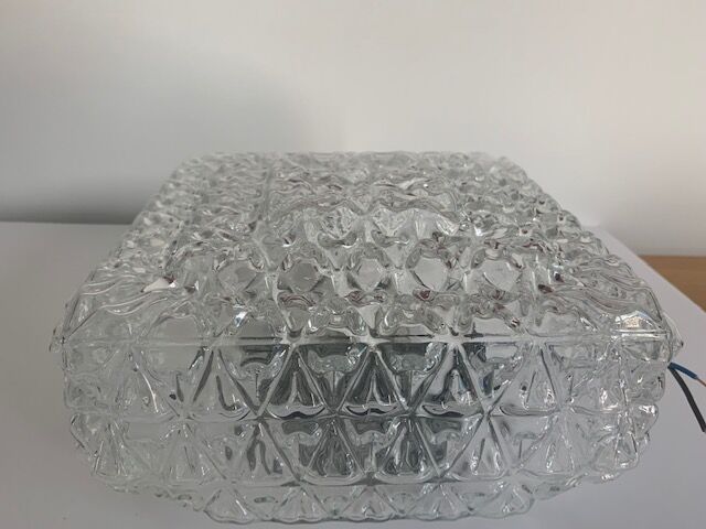 Chisled glass ceiling light