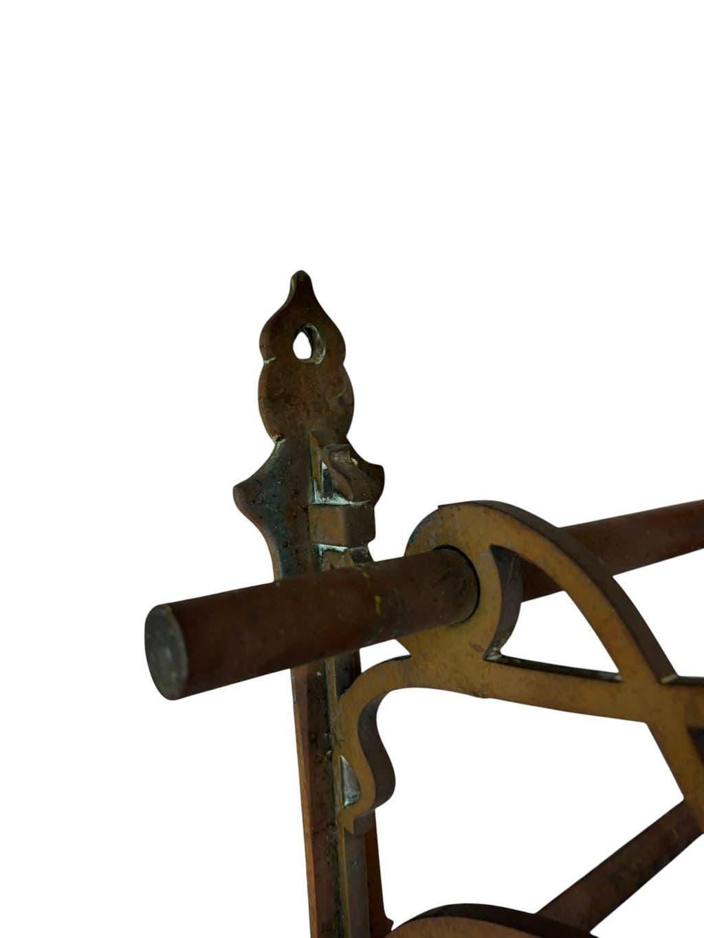 Vintage wall coat rack in copper / hanging coat rack