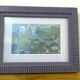Purple striped wooden frame