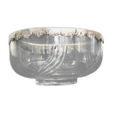 Crystal and silver bowl