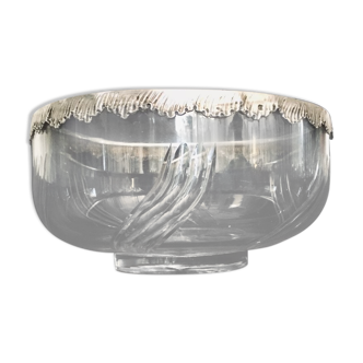 Crystal and silver bowl