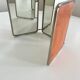 Antique Art Deco triptych barber mirror from the 1920s/30s – leather covering o