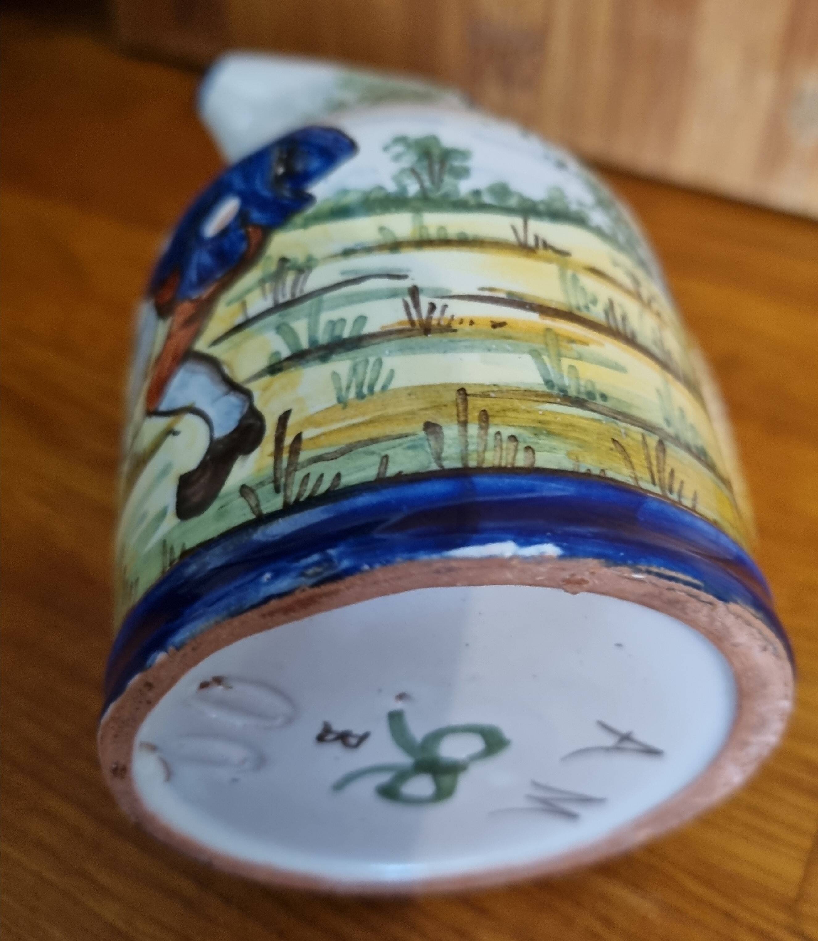 Earthenware pitcher from Nevers AM Montagnon