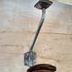 Old coat rack in metal and wood