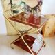 Vintage golden serving table