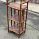 Vintage rattan and wicker shelf with 3 levels