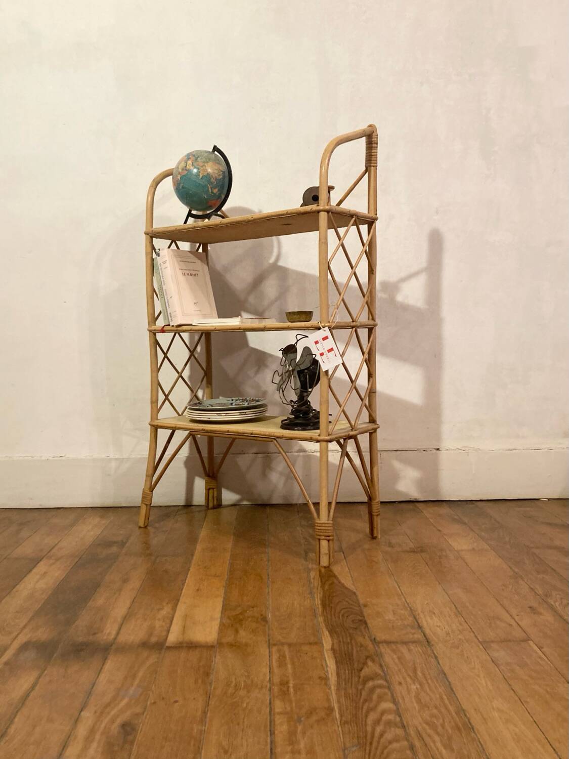 Rattan shelf