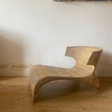 Ikea Savo rattan chaise longue