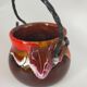 Valauris ceramic cauldron signed