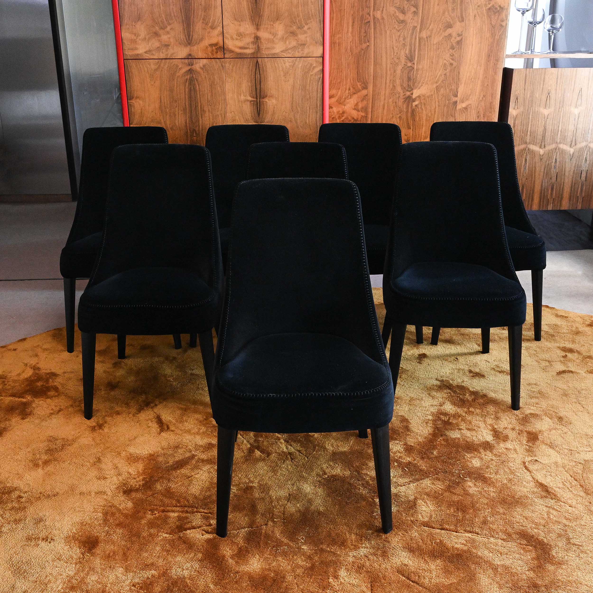 Set of 8 Febo dining chairs designed by Antonio Citterio in 2008 for Maxalto