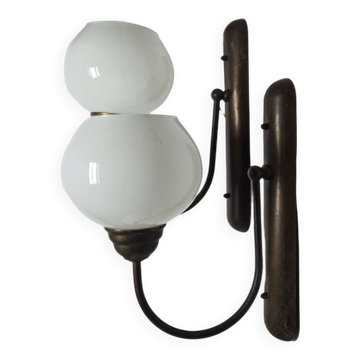 Vintage Art Deco wall lamps, Poland, 1950s, set of 2