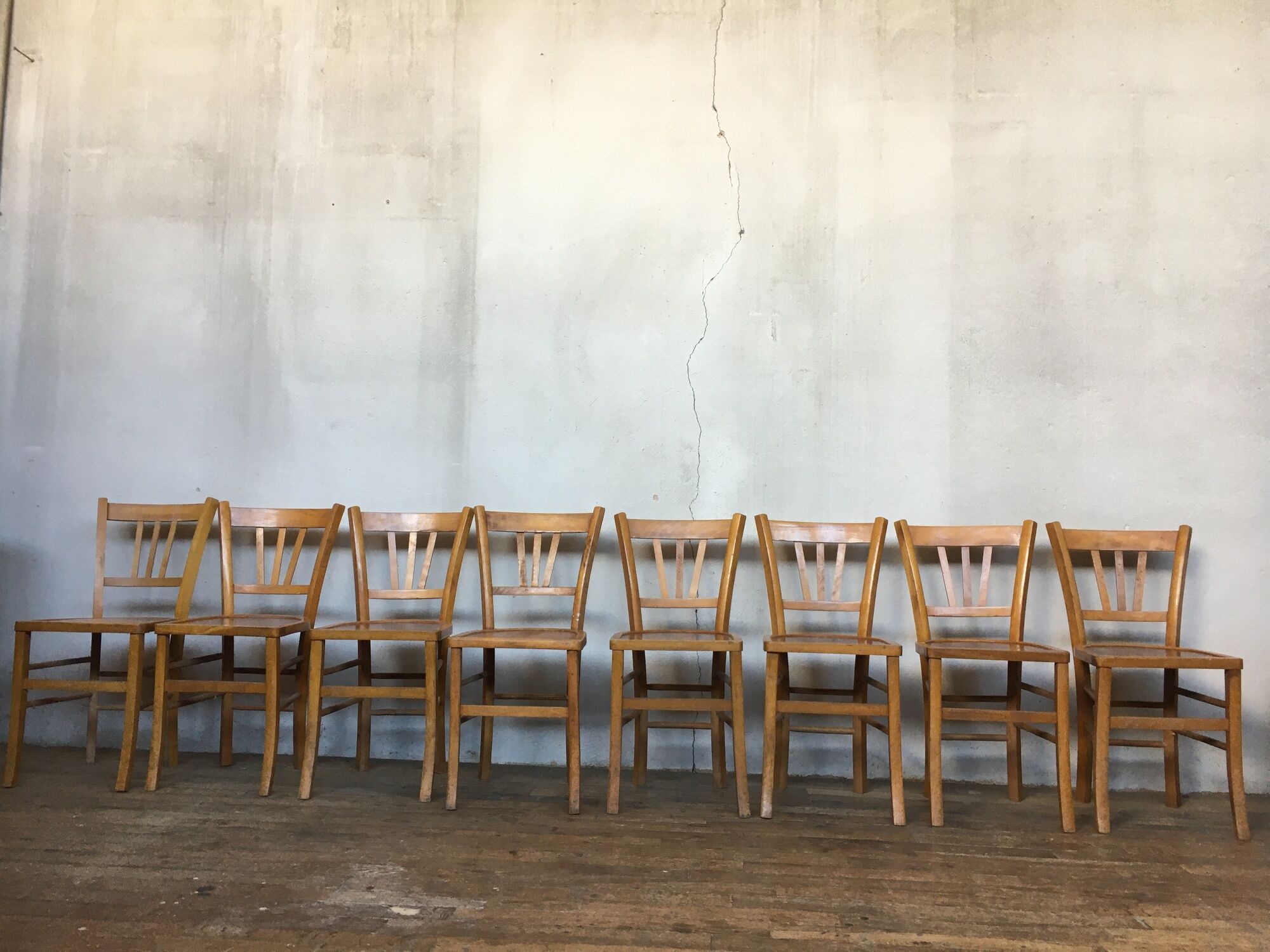 Série de 6 chaises bistrot Baumann troquet brasserie parisienne