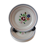 Set of 6 dessert plates Luneville model Chantilly