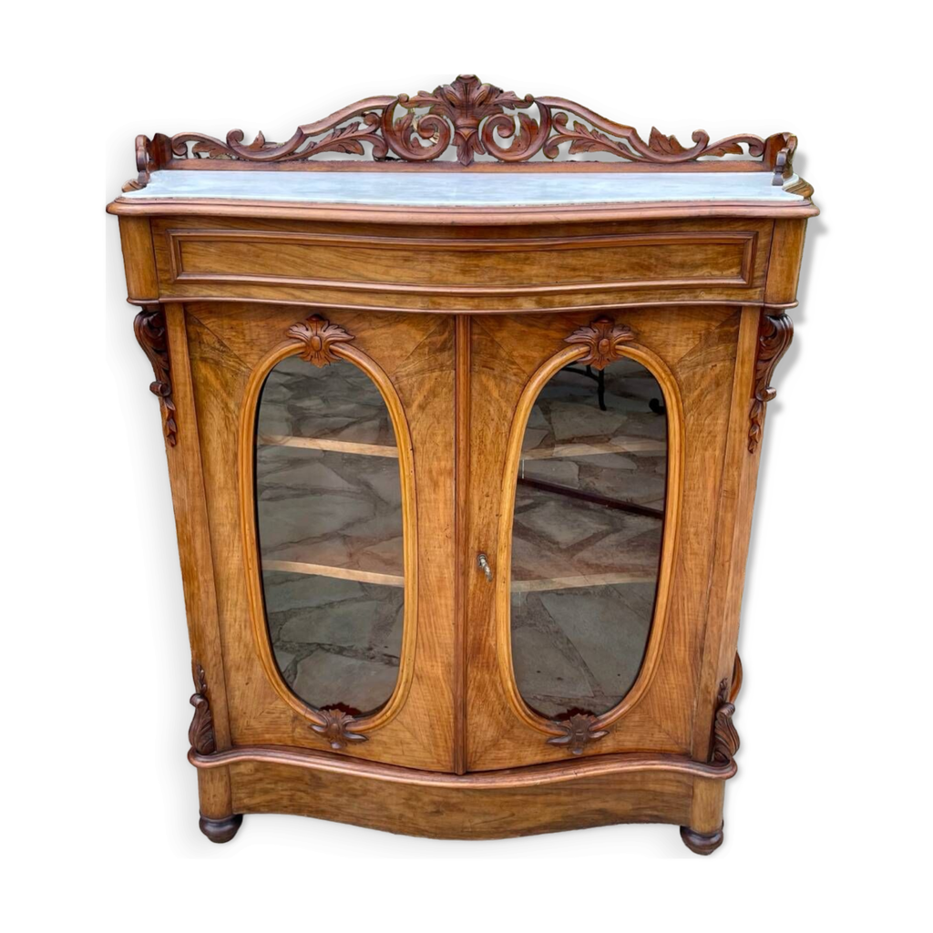 Petite vitrine en Acajou d’époque Napoléon III | Selency