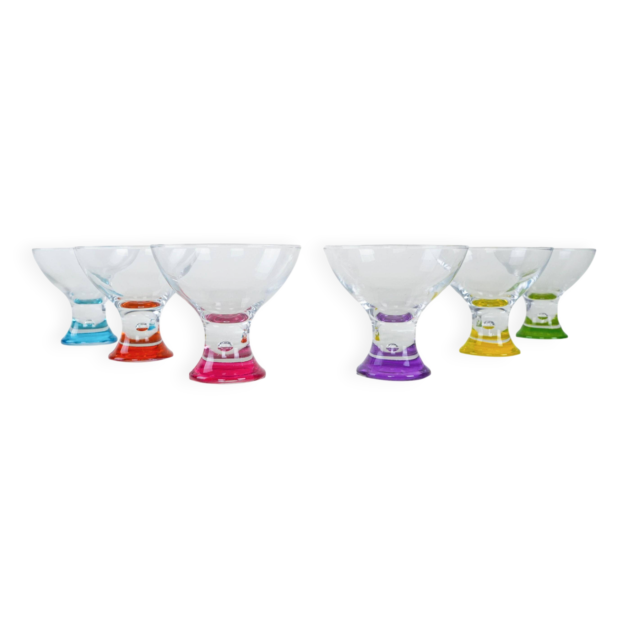 Set of dessert bowls, Italian design, 1980s, production: Italy