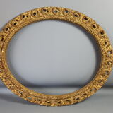 Old oval frame open wood