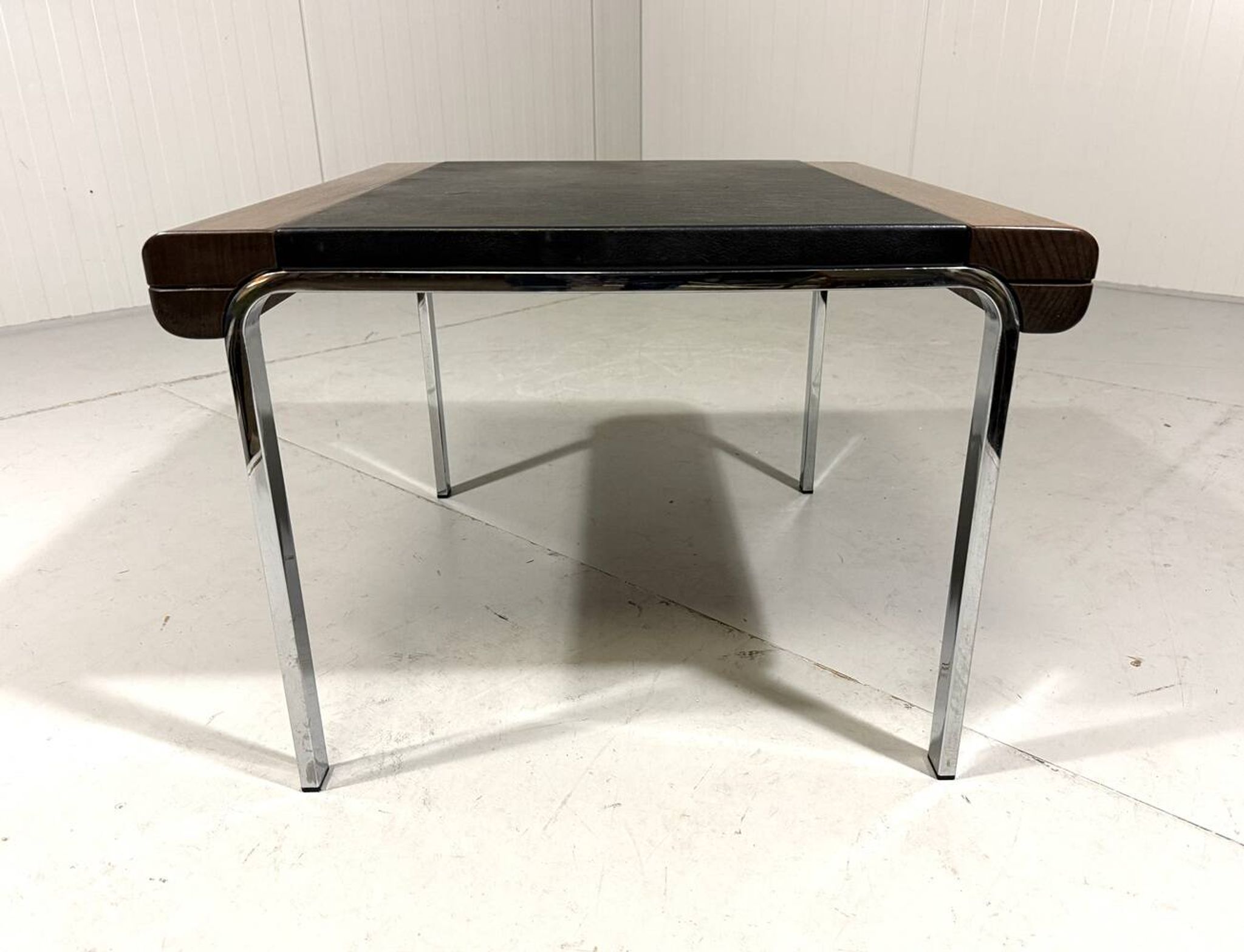 Hans Eichenberger leather coffee-side table Girsberger, Switzerland