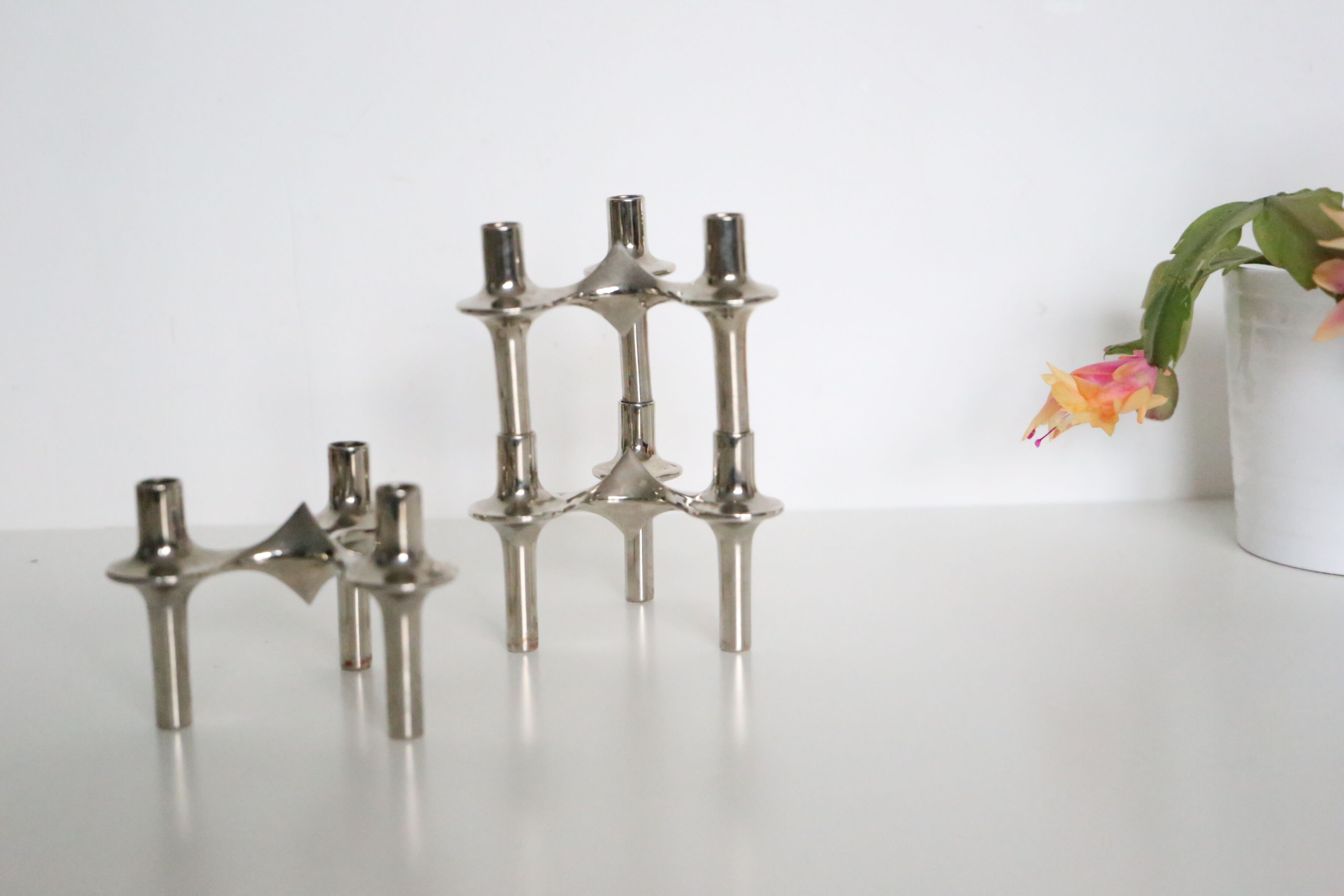 "Orion" candlesticks by Caesar Stoffi for Bmf Nagel 1970