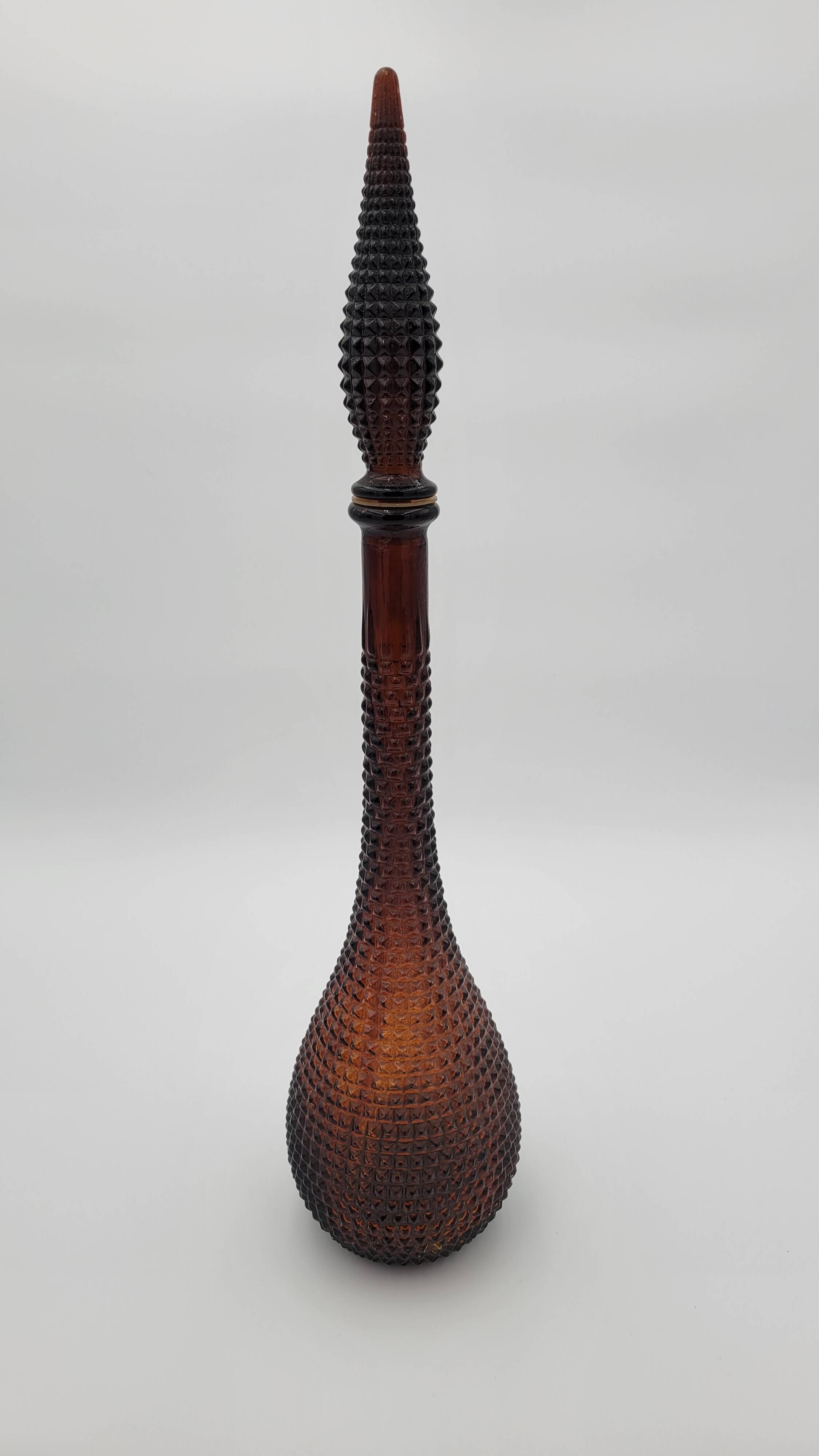 Carafe Italienne Empoli en verre ambré