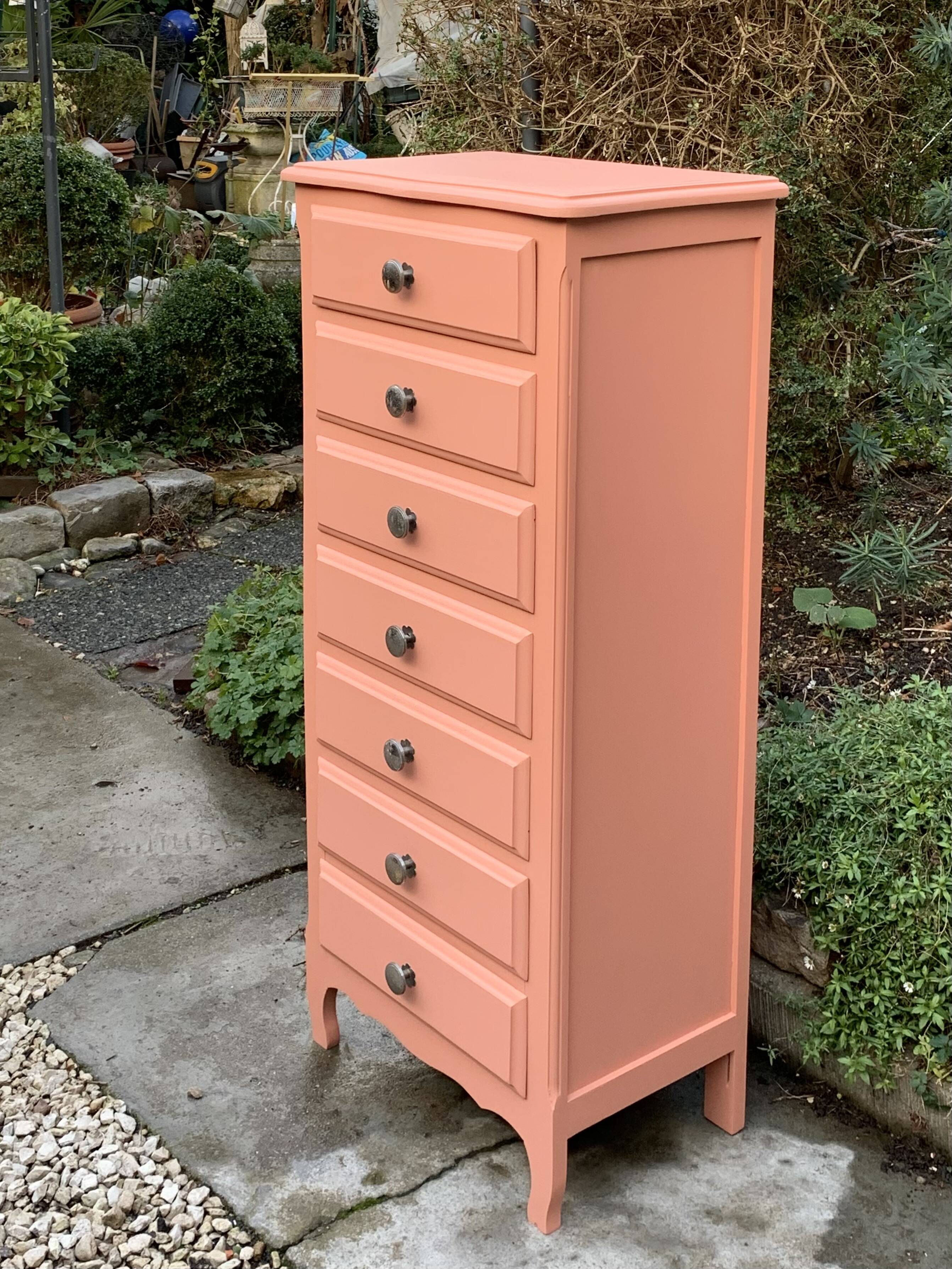 Vintage coral pink weekly planner H120