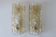 Pair of glass and brass wall lights by Carl Fagerlund for Orrefors.