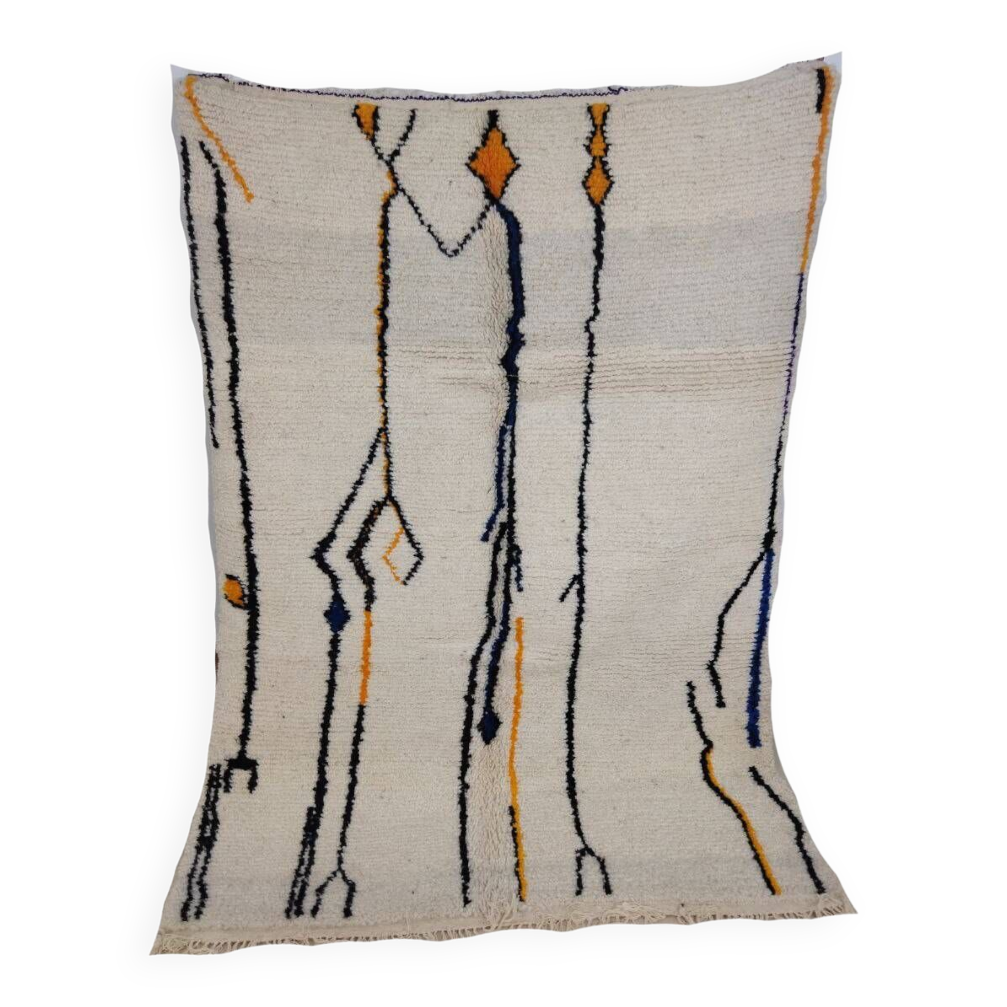 Handmade Moroccan Berber rug 202 X 147 CM